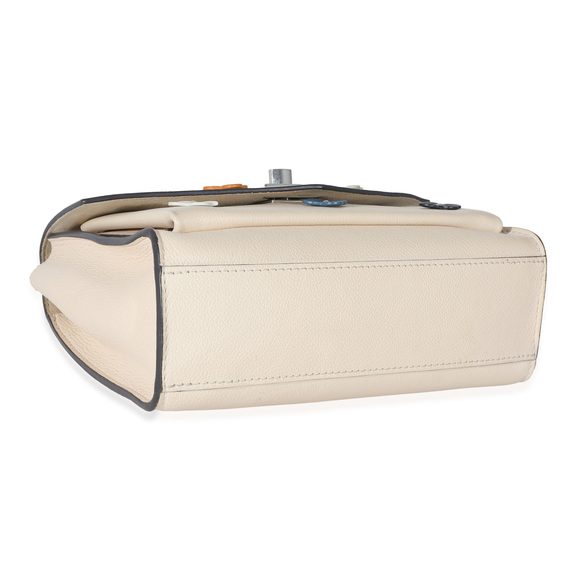 Louis Vuitton White Leather Mylockme Fleurs BB - Picture 6 of 7